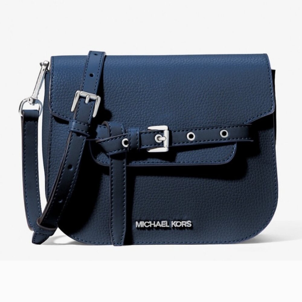 New Michael Kors Emilia Small Leather Crossbody Bag